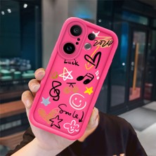 Ucuc Vivo X200 Fe Uyumlu Pembe Kırmızı Silikon Kılıf Darbeye Dayanıklı Kamera Koruma