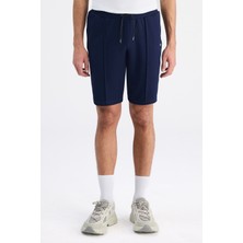 Twn Slim Fit Lacivert Düz Örme Şort 6EC136172453M