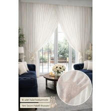 evihtiyaclarim by IOC Yeni Sezon Halatlı Titi Kruvaze 1/3 Sık Pileli Tül Perde Kırışmaz Modern-Şık Tasarım Özel Ölçü