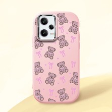 Ucuc Poco X5 Pro 5g Uyumlu Darbe Emici Kamera Korumalı Pembe Silikon Özel Baskı Desenli Kılıf