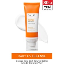 Calliel Spf 50 Tüm Ciltler, Yüksek Koruma ve Nemlendirici Etkili Leke Karşıtı Güneş Kremi 80 ml