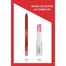 Golden Rose Mood Lip Combo Set - Defining Dudak Kalemi No:10 - Sparkle Bright Ruj NO:153