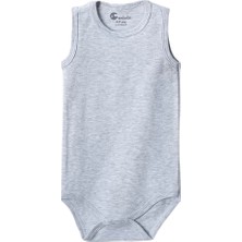 Pileli Store Gri Askılı Body Zıbın 7-12 Yaş Çocuklar Için (1 Adet) Alttan Çıtçıtlı Özel Gereksiniml