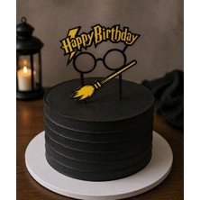 DIGIARTISAN3D Harry Potter Happy Birthday Pasta Üstü Yazısı -Pasta Dekorasyonu 3D Baskı Cake Topper
