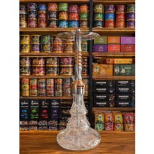 Damra Premium Cam Nargile Takımı - Paslanmaz Çelik Gövde - Özel Kesim Cam - Lüks Seri