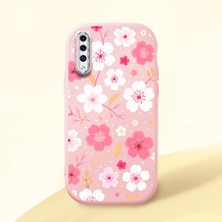 Ucuc Samsung Galaxy A50/A50S/A30S Uyumlu Darbe Emici Kamera Korumalı Pembe Silikon Baskı Desenli Kılıf