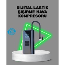 İlanib Ticaret 80W Kablosuz Dijital Ekranlı Taşınabilir Lastik Şişirme Pompası