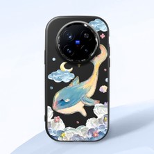 Ucuc Vivo X200 Pro Uyumlu Darbe Emici Kamera Korumalı Siyah Silikon Özel Baskı Desenli Kılıf