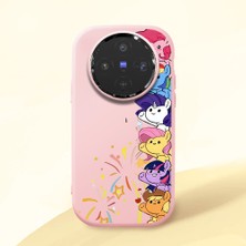 Ucuc Vivo X300 Uyumlu Darbe Emici Kamera Korumalı Pembe Silikon Özel Baskı Desenli Kılıf