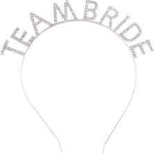 İlanib Ticaret Gümüş Kaplama Kristal Taşlı Team Bride Taç 16X17 cm