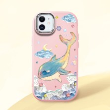 Ucuc iPhone 11 Uyumlu Darbe Emici Kamera Korumalı Pembe Silikon Özel Baskı Desenli Kılıf