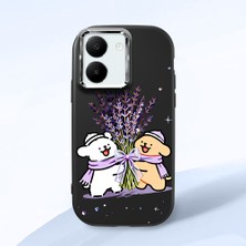 Ucuc Vivo Y77T/Y78M Uyumlu Darbe Emici Kamera Korumalı Siyah Silikon Özel Baskı Desenli Kılıf
