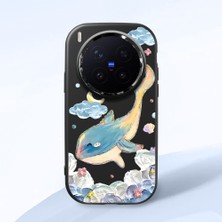 Ucuc Vivo X300 Pro Uyumlu Darbe Emici Kamera Korumalı Siyah Silikon Özel Baskı Desenli Kılıf