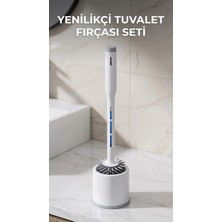 İlanib Ticaret Silikon Deterjan Hazneli Esnek Tuvalet Fırçası - Banyo Temizliği Için