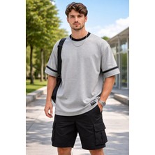 Alexander Gardi Şerit Detaylı Kontrast Yaka Basic T-Shirt