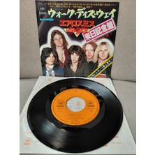Plakperest Aerosmith  –  Walk This Way  - 1977  Japonya Basım 45LIK Plak-2.el