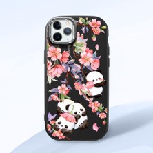 Ucuc iPhone 11 Pro Max Uyumlu Darbe Emici Kamera Korumalı Siyah Silikon Özel Baskı Desenli Kılıf