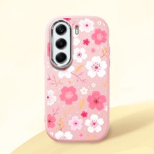 Ucuc Tecno Camon 40(Cm5) Uyumlu Darbe Emici Kamera Korumalı Pembe Silikon Özel Baskı Desenli Kılıf