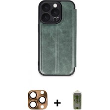 Marsilyan™- iPhone 16 Pro Max Kılıf Zirve Yansıma Serisi - Siyah Joko Magic 5d Hayalet Cam + Çöl Titanyum Pers Alüminyum Kamera Lens