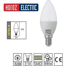 Horoz ULTRA-8W Beyaz Mum LED Ampul E14