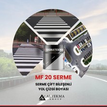 Signatekma Mf 21 Serme Çift Kompenantlı Yol Çizgi Boyası  Beyaz 25 Kg