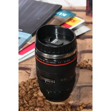 İlanib Ticaret Objektif Kupa Lens Kupa Kahve ve Çay Için Termos Kupa Fotoğraf Tutkunları Için Dekoratif Hediyelik 350 ml (Plastik Kapak)