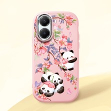 Ucuc Poco X7 Pro Uyumlu Darbe Emici Kamera Korumalı Pembe Silikon Özel Baskı Desenli Kılıf
