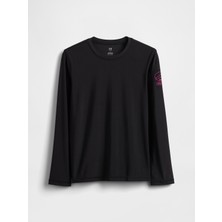 Gap Erkek Çocuk Siyah Logo Rash Guard Mayo Üst