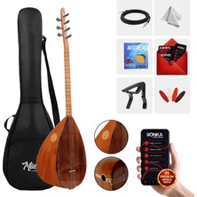 Yonka B-143K Kısa Sap Saz Bağlama Seti Ahşap Renkli 60 cm Gürgen Sap ve Dut Ağacı Gövde