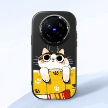 Ucuc Vivo X200 Pro Uyumlu Darbe Emici Kamera Korumalı Siyah Silikon Özel Baskı Desenli Kılıf