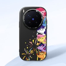 Ucuc Vivo X300 Pro Uyumlu Darbe Emici Kamera Korumalı Siyah Silikon Özel Baskı Desenli Kılıf