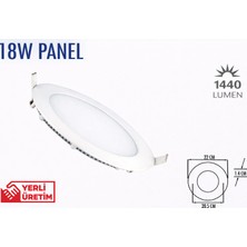 Lampist 18W Sıva Altı Slim Panel Led 3000K (Beyaz Kasa)