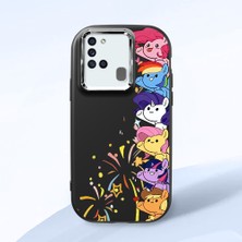 Ucuc Samsung Galaxy A21S Uyumlu Darbe Emici Kamera Korumalı Siyah Silikon Özel Baskı Desenli Kılıf