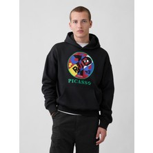 Gap Erkek Siyah Robert Indiana Vintagesoft Grafik Sweatshirt