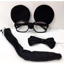 Luord-Store Mickey Mouse Gözlüğü Papyonu Kuyruğu Seti