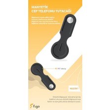 İlanib Ticaret Magesafe Uyumlu - Çok Amaçlı Manyetik Ekran Arkası Akıllı Telefon Tutacağı - (Gri)