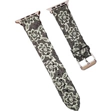 Zayka Mey Ithalat®   Watch 38MM Creeper Desenli Kordon - Siyah