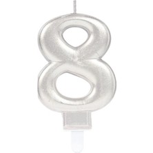 Luord-Store 8 Rakam Mum Gümüş Renk