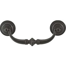 İlanib Ticaret Donanım BP30214909 4 1/4 Inç (108 Mm) Merkezden Merkeze, Geleneksel Dolap Çekme, Mat Siyah Demir