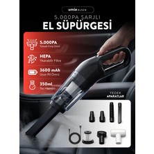 Umie ELS24 Emiş Kablosuz Şarjlı Taşınabilir Type-C Ev ve Araç El