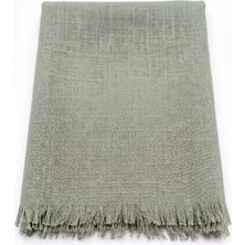 Al Tuhafiye Altuhafiye Keten Dokulu Kare Eşarp - 90X90 cm Saf Görünüm