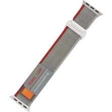 Zayka Mey Ithalat®   Watch 42MM Alice Kumaş Kordon - Gri-Kırmızı