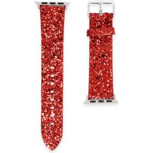 Zayka Mey Ithalat®   Watch 42MM Starry Taşlı Kordon - Kırmızı