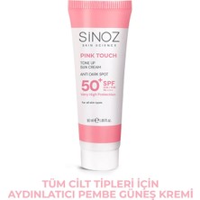 Sinoz Pink Touch SPF 50 Cilt Yüz Güneş Kremi 50 ML Tüm Ciltler için