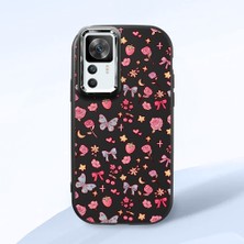 Ucuc Redmi K50 Ultra Uyumlu Darbe Emici Kamera Korumalı Siyah Silikon Özel Baskı Desenli Kılıf