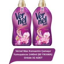 Vernel Max Konsantre Çamaşır Yumuşatıcısı 1440ml (60 YIKAMA) Orkide X2 ADET