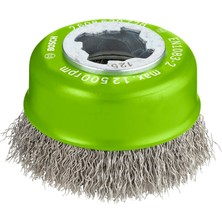 İlanib Ticaret Professional Dalgalı Tencere Fırçası Clean (Inox, X-Lock Için, Paslanmaz, Ø 75 Mm, Tel Kalınlığı 0,3 Mm, Çap 125 mm Için)