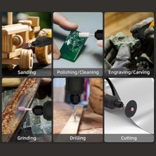 İlanib Ticaret Taşlama Fırçalama Seti 112 Parça Polisaj Gravür Zımpara Cilalama Seti Takımı Matkap Ucu Ahşap Metal Çelik Mermer