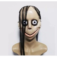 Uravas Store Korkunç Ürpertici Uzun Saçlı Momo Maskesi 24X16 cm