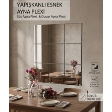 Jtoys Kendinden Yapışkanlı Akrilik Esnek Ayna 30X40 cm - Kırılmaz Dekoratif Obje